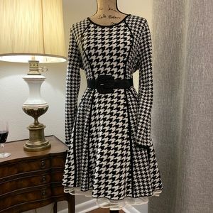 Calvin Klein Houndstooth Sweater Dress